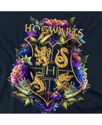 Men's Hogwarts Multi-Colored Floral Crest T Shirt