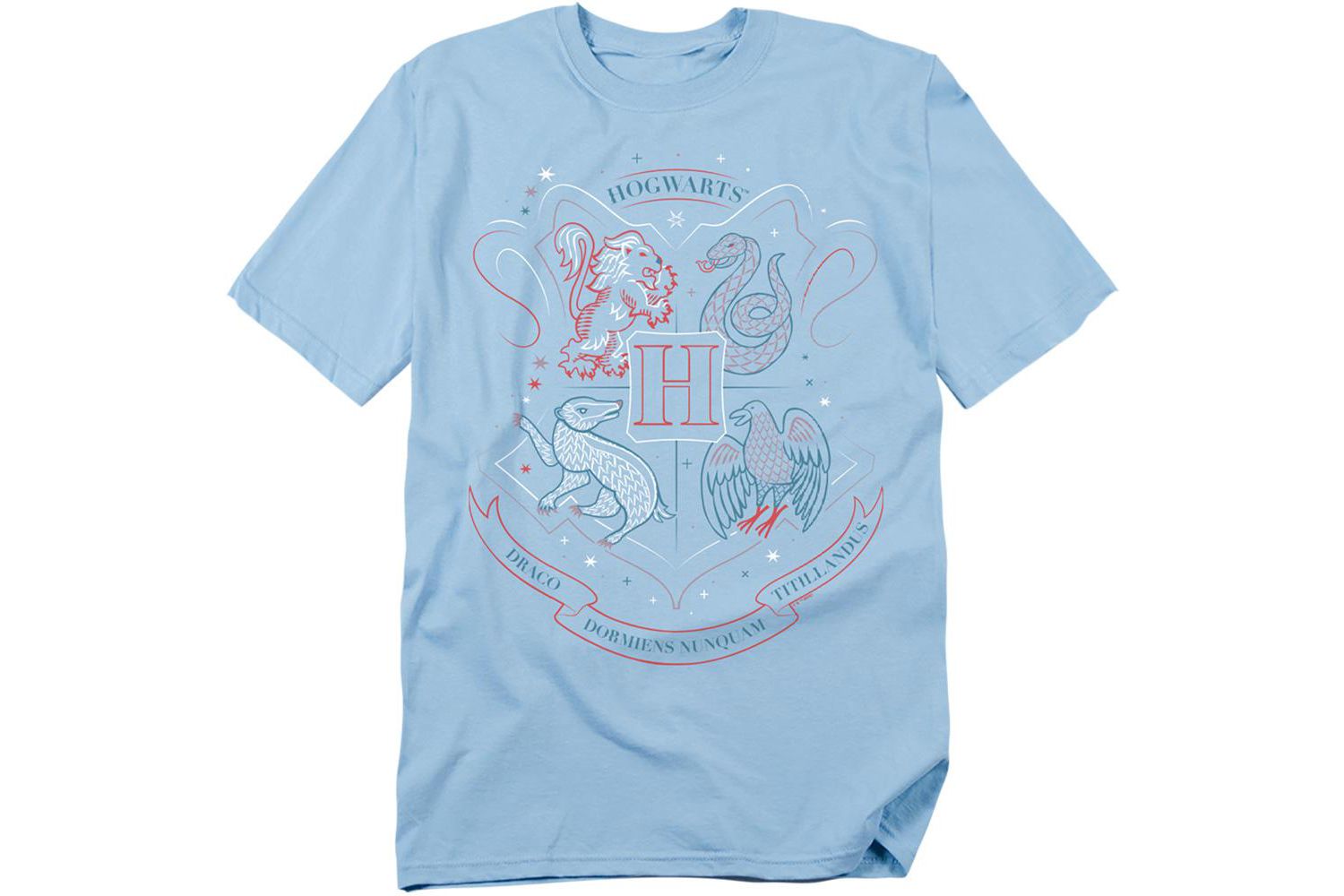 Men's Hand Drawn Hogwarts Shield T Shirt