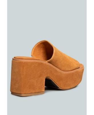 BARDOT Women Fine Suede Handcrafted Platform Slides