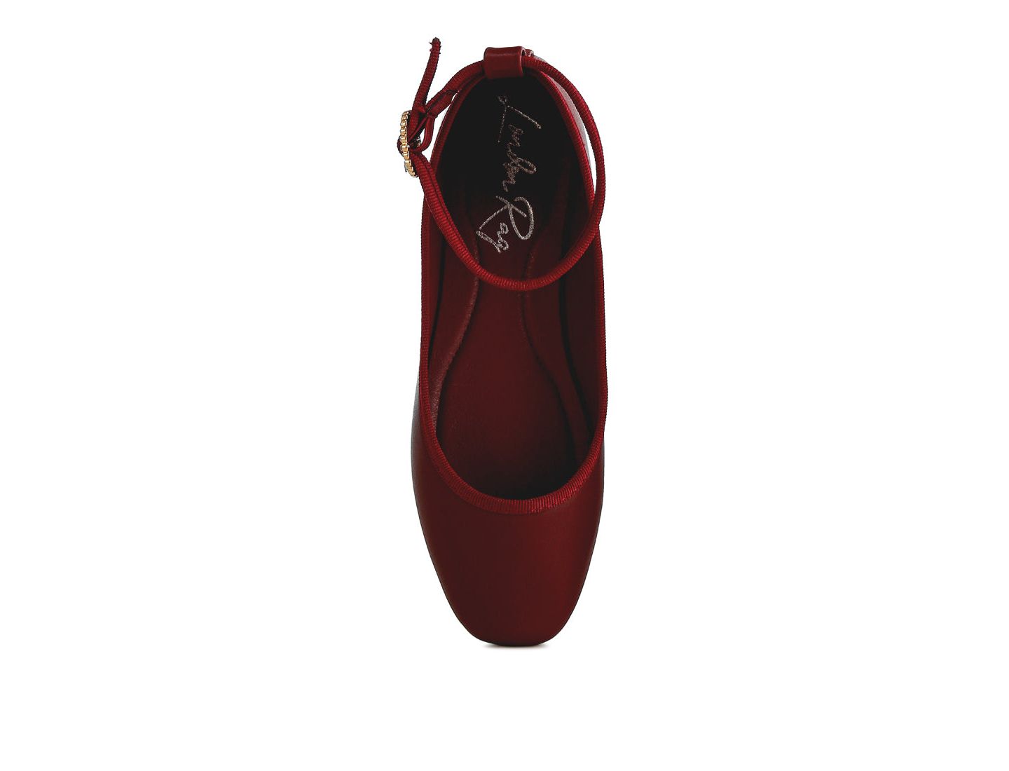 Женские балетки London Rag Danseur Ankle Strap Detail Ballet Flats, цвет: Средний красный — фото 7