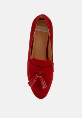 Womens Folklore Micro Suede Tassel s Loafers
