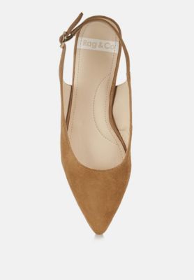 Rag and Co Womens Hocane Genuine Leather Slingback Sandals