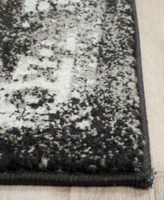 Evoke EVK256R Black/Grey 5'1" x 7'6" Area Rug