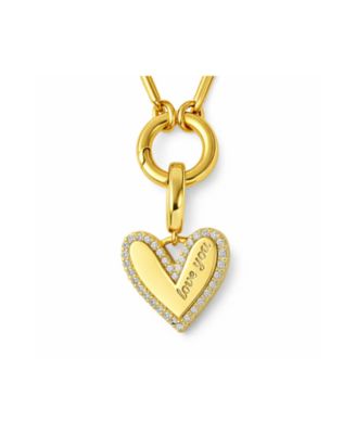 Elena “Love You” Pav&eacute; Heart Necklace