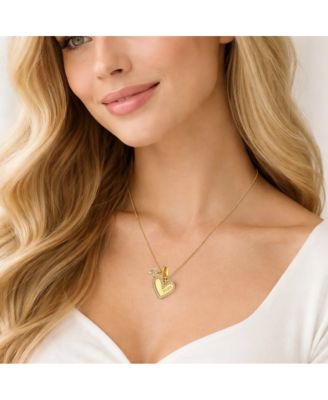 Sophia MOM Pave Heart & Floral Charm Necklace