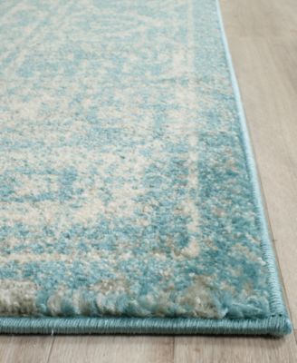  Evoke EVK270D Light Blue/Ivory 5'1" x 7'6" Area Rug