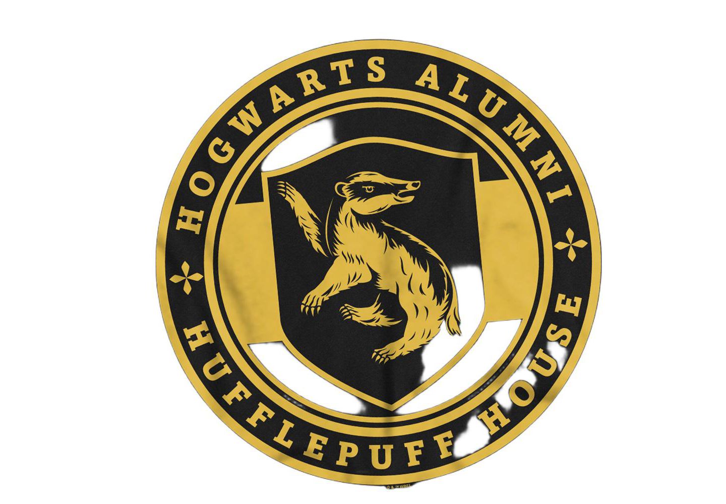 Мужская футболка Harry Potter Hufflepuff House Badge, цвет: Чёрный — фото 2