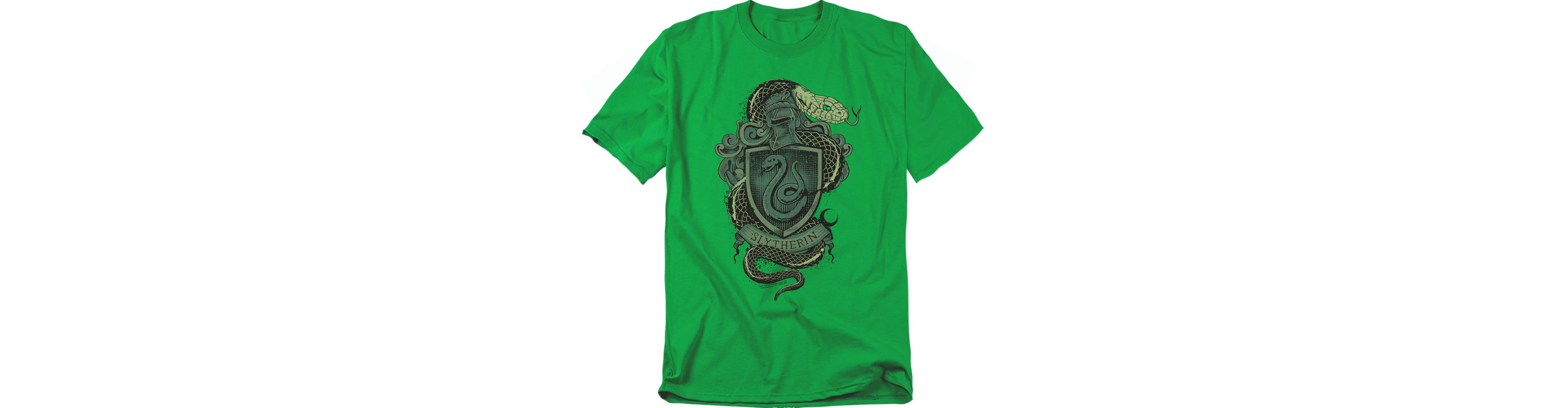 Harry Potter Men's Vintage Slytherin Shield Crest T Shirt