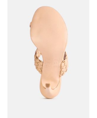 Womens High Perks Woven Strap High Heels sandals