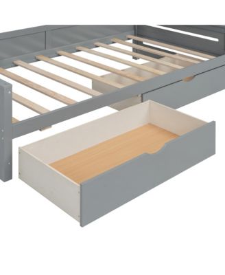 Twin Daybed with Drawers, Cabinet, & Shelf