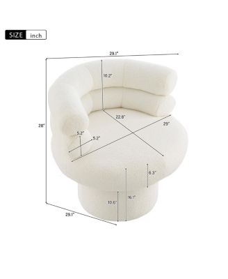 Streamdale 360° Pink Swivel Accent Chair for Living Room, Bedroom, or Small Space