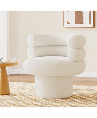 Streamdale 360° Pink Swivel Accent Chair for Living Room, Bedroom, or Small Space