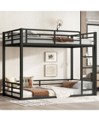 Metal Twin XL Bunk Bed Frame - Heavy Duty, Noise-Reduced
