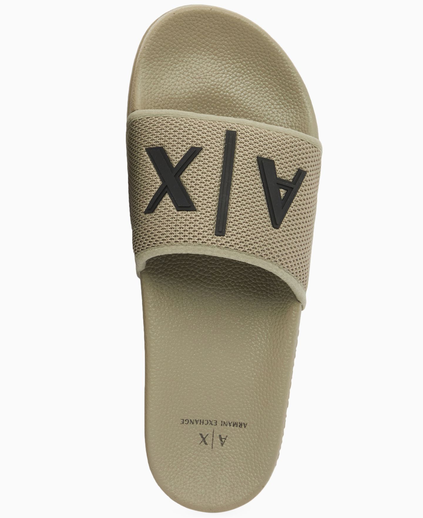 Мужские сандалии A|X Armani Exchange Mykonos Slide, цвет: Оливковый — фото 3