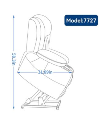 Leatherair Power Lift Recliner 350 LBS Massage