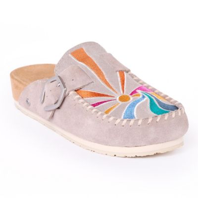 Women's Suede Adjustable Buckle Clogs