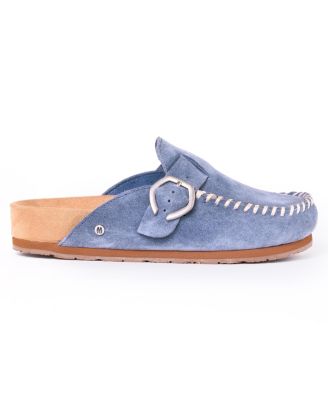 Women's Suede Adjustable Buckle Clogs