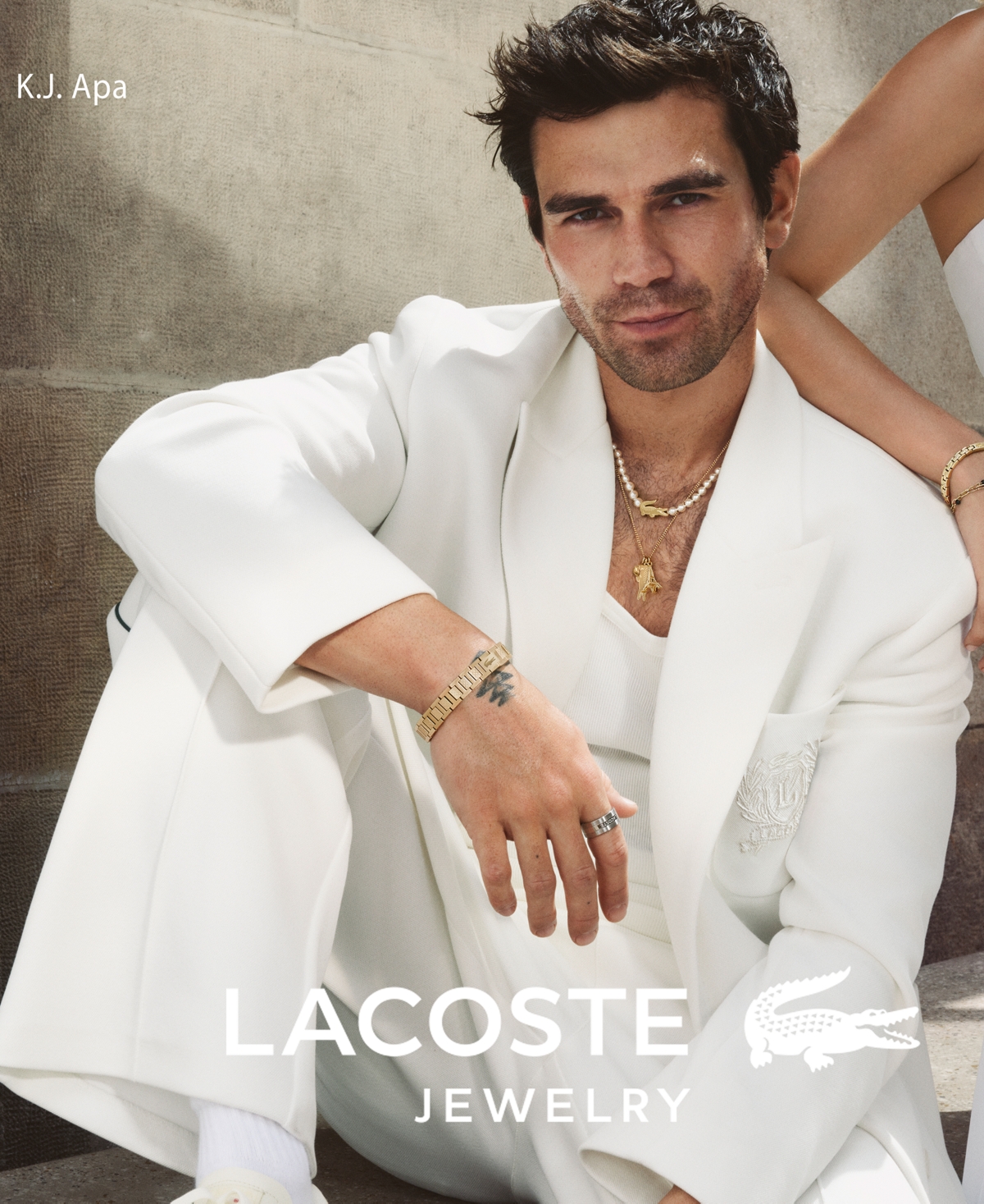 Lacoste Men's Metropole Silver-Tone Stainless Steel Bracelet