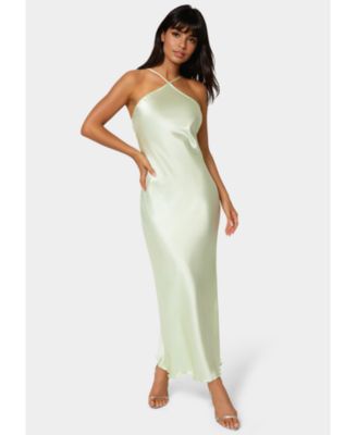 Women's Halter Neck Satin Gown