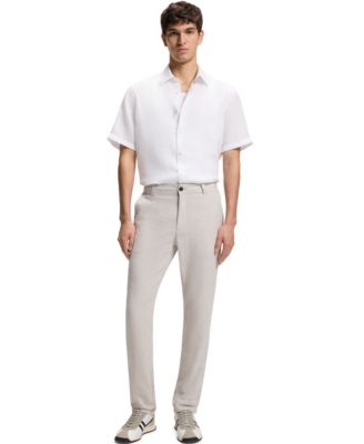 Men's Linen Regular-Fit Short-Sleeved Shirt