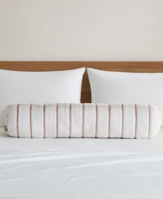 Stasia Faux Fur Bolster Decorative Pillow, 36" x 38"