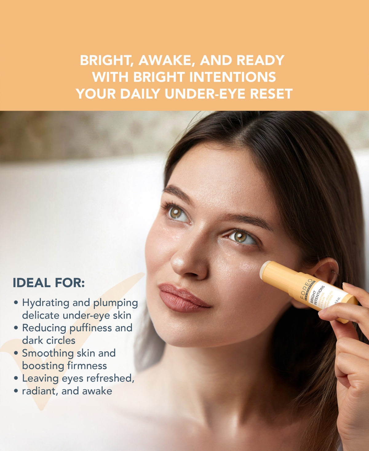 Foreo For EveryOne Bright Intentions Polypeptide Eye Balm, 0.4 oz.