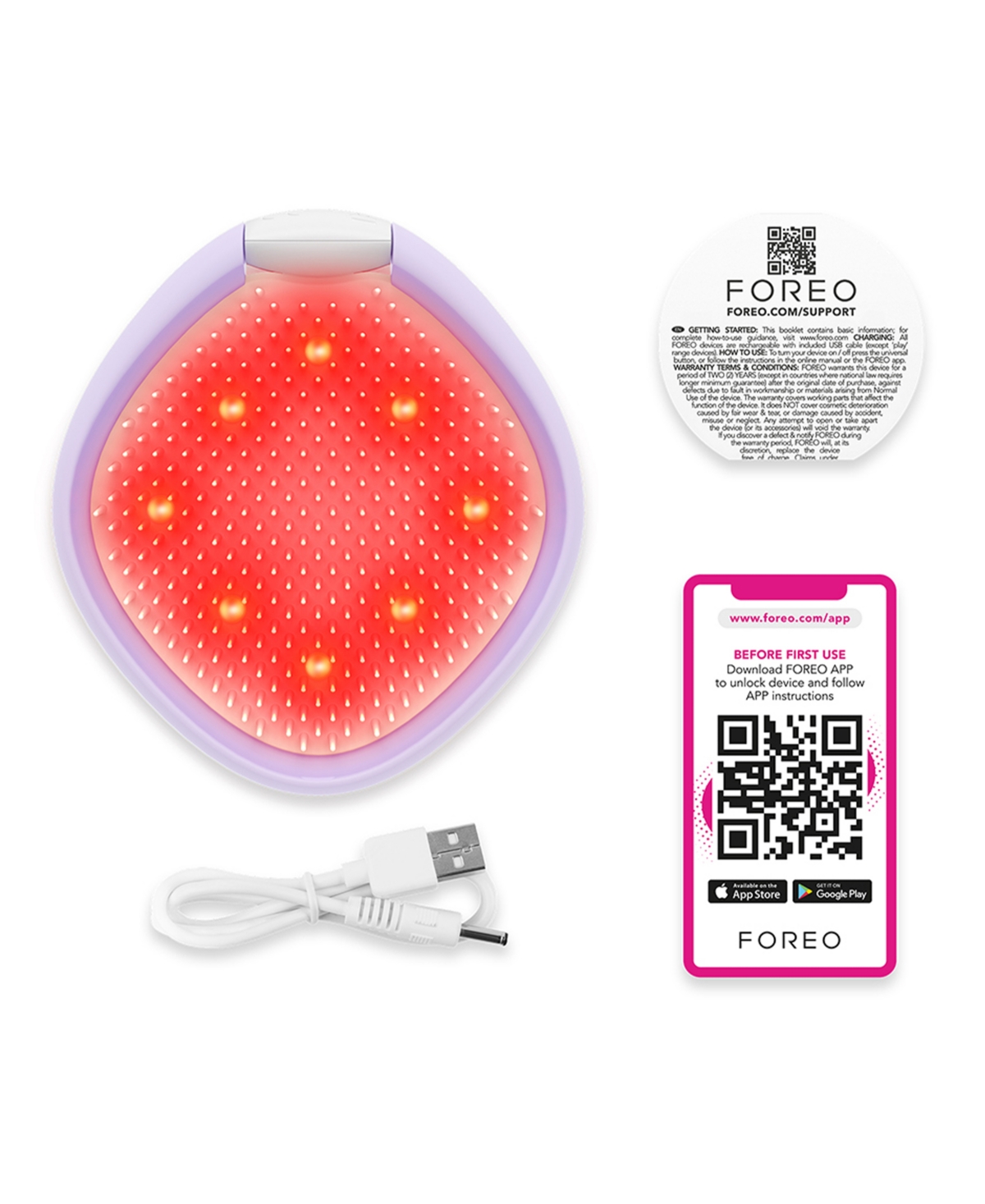 Foreo Flip Play Advanced Rgb Led Light Hairbrush