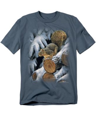 Men's Wildlife Wood Pile Squirrel T Shirt