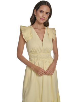 Women's V-Neck Midi Dress