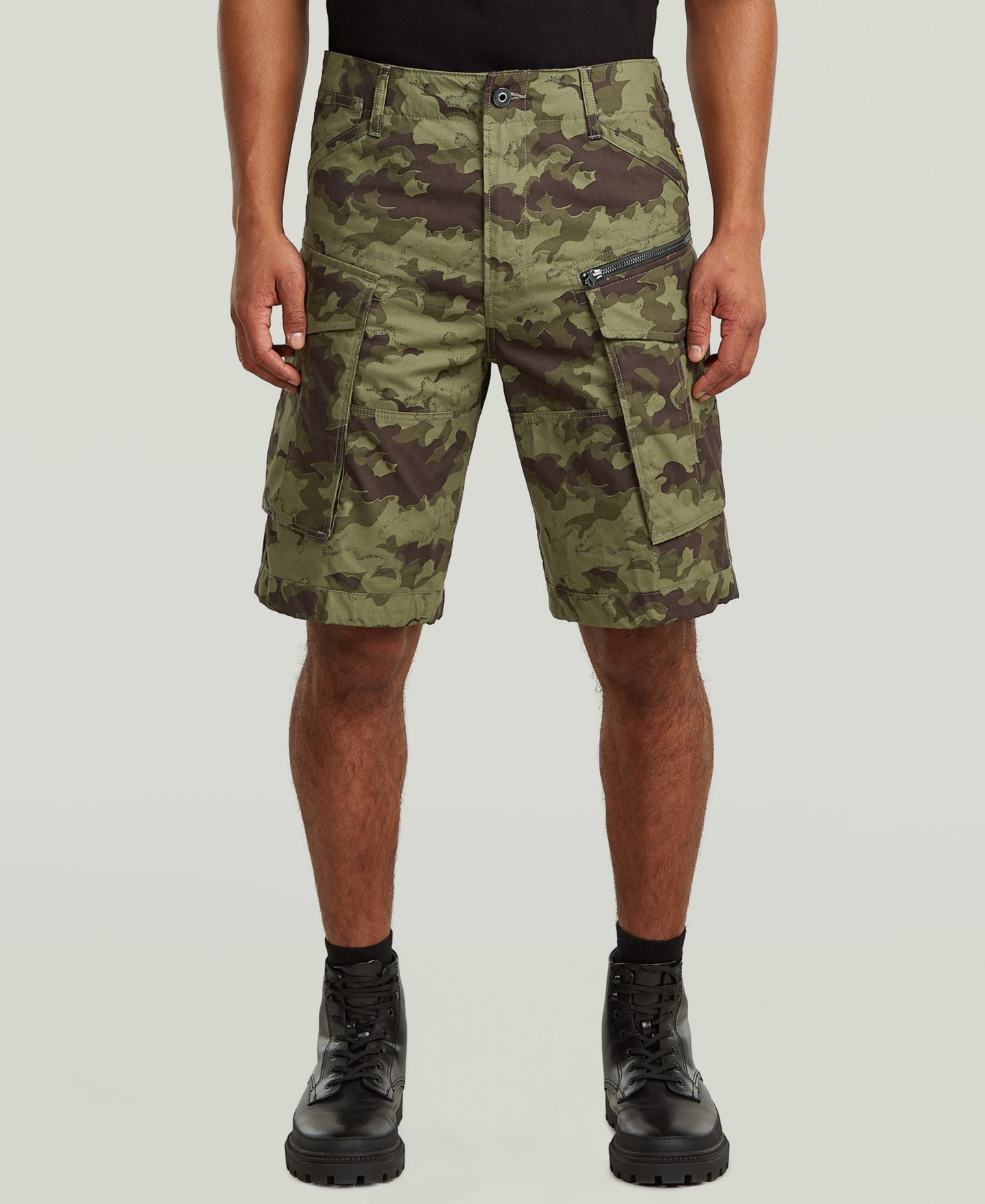 Мужские шорты G-Star Raw Rovic Printed Zip, цвет: Облачный камуфляжный — фото 1