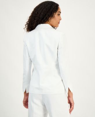 Petite Welt Pockets Notch Collared Jacket