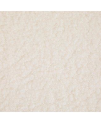  Modern Accent Rocking Chair with Solid Wood Legs and Side Pocket (White, teddy