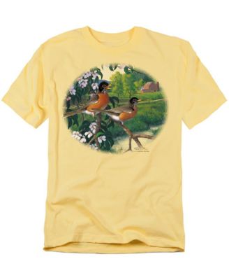 Men's Wildlife Apple Blossom Time Robins T Shirt