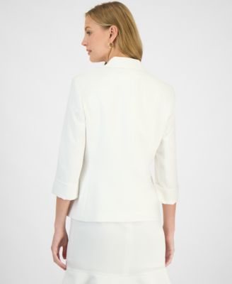 Women's Cuffed-Sleeve One-Button Blazer, Regular & Petite