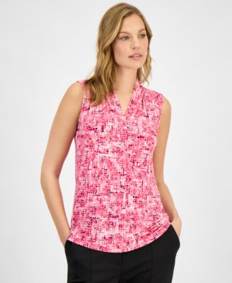 Women's Printed Sleeveless Top, Regular & Petite