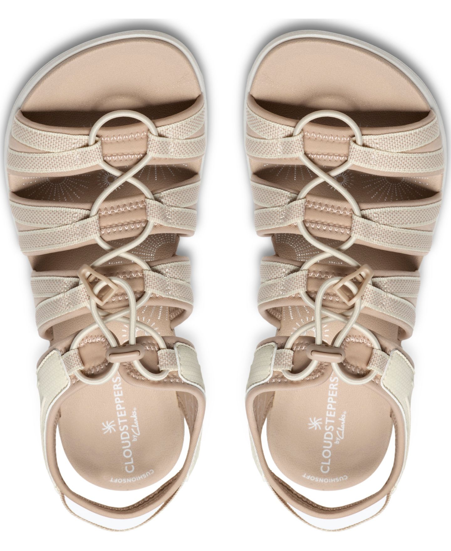 Женские сандалии Clarks Cloudsteppers Mira Mabel Open Toe, цвет: Кремовый — фото 4