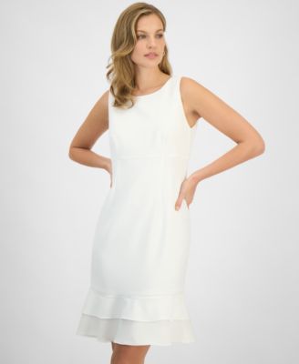 Women's Flared-Hem Sleeveless Sheath Dress