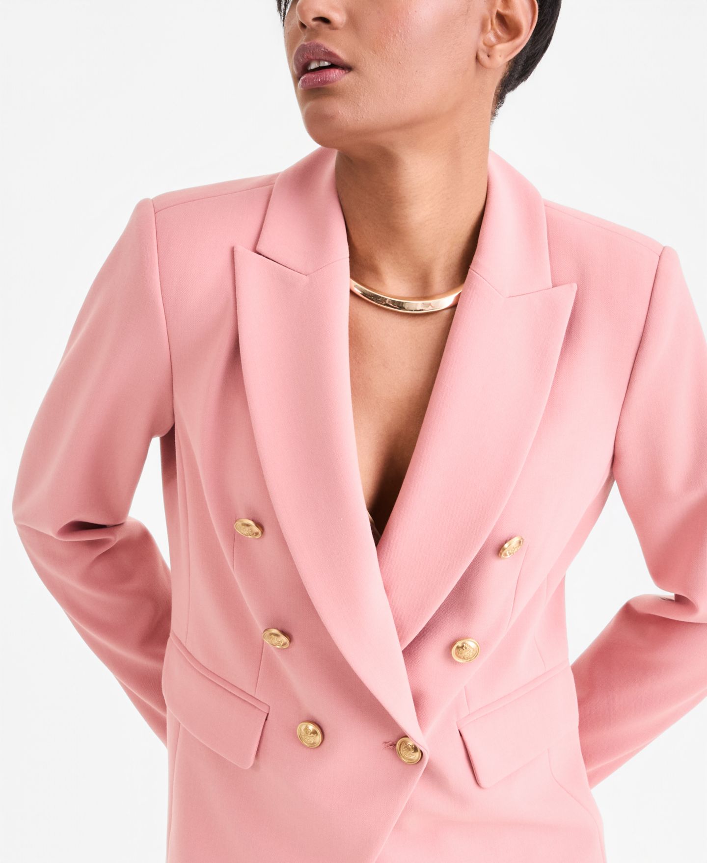 Женский пиджак I.N.C. International Concepts Double-Breasted Blazer, цвет: Пустынный песочный — фото 2