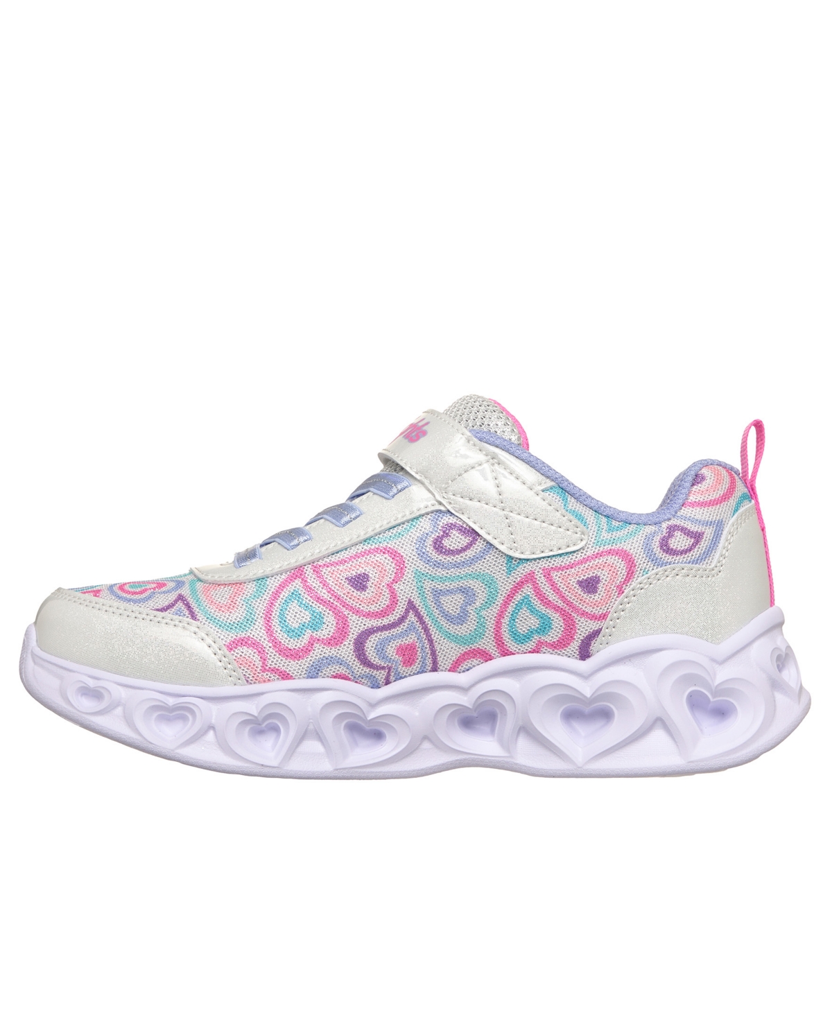 Skechers Little Girls Heart Lights - Boogie Love Stay-Put Light-Up Casual Sneakers from Finish Line