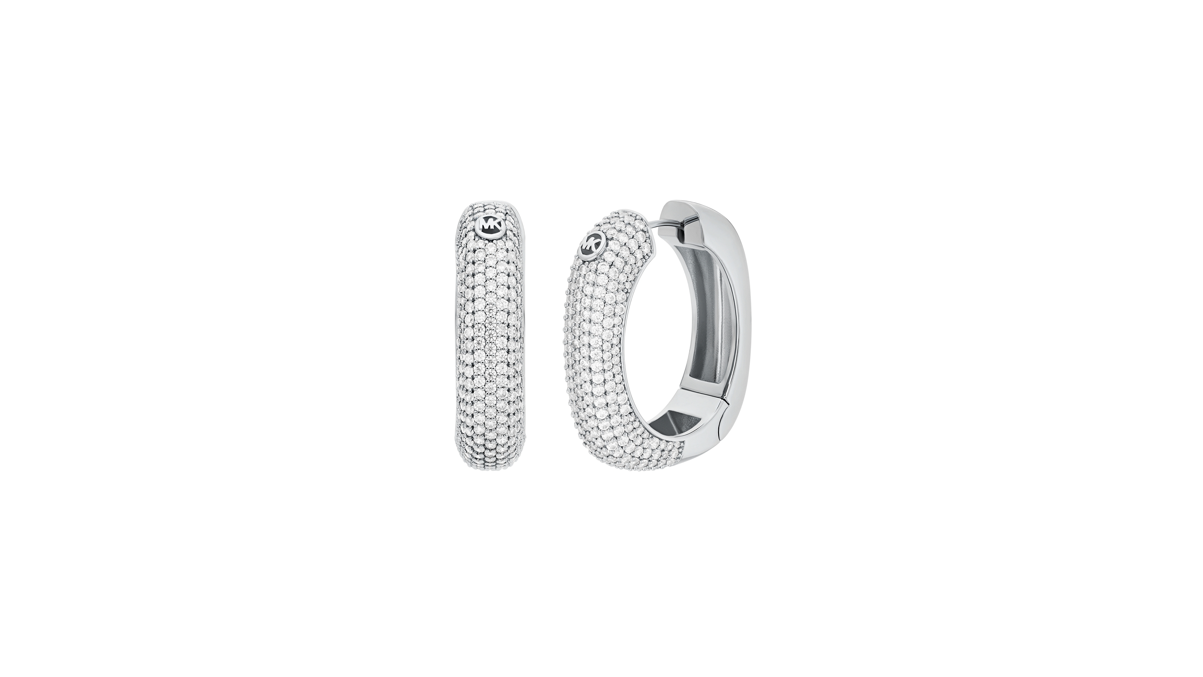Metallic Muse Silver-Tone Brass Hoop Earrings