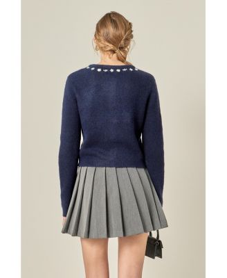 Women's Floral Embroidery Cardigan