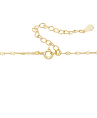 Dyed Green Jade Lana Chain Necklace in 14k Gold Over Silver