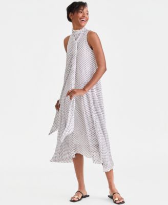 Women's Printed Sleeveless Midi Dress