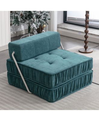 Green Folding Sofa, Futon Sleeper Chair, Convertible Chair, Floor Couch & Mattress