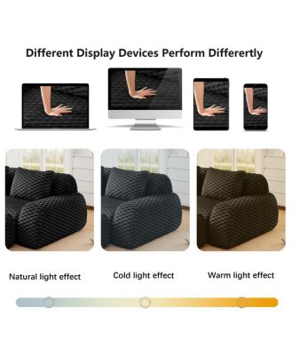 Modern Modular Sectional Sofa, Flannelette, Oversized 3-Seater Couch