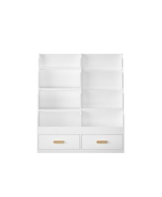 Kids Bookshelf with 2 Storage Drawers and Toy Organizer