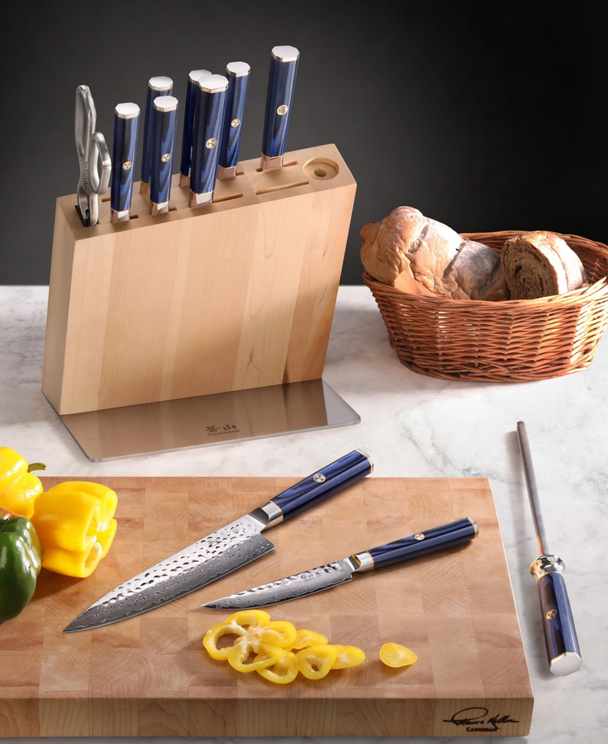 Cangshan Kita Series Steel 12-Pc. Knife Block Set