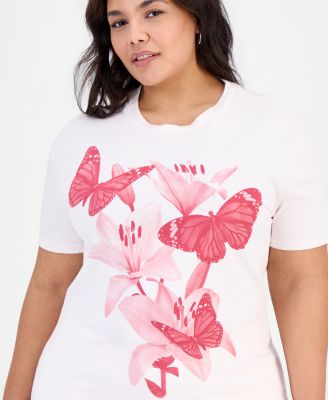 Trendy Plus Size Cotton Graphic Boyfriend T-Shirt