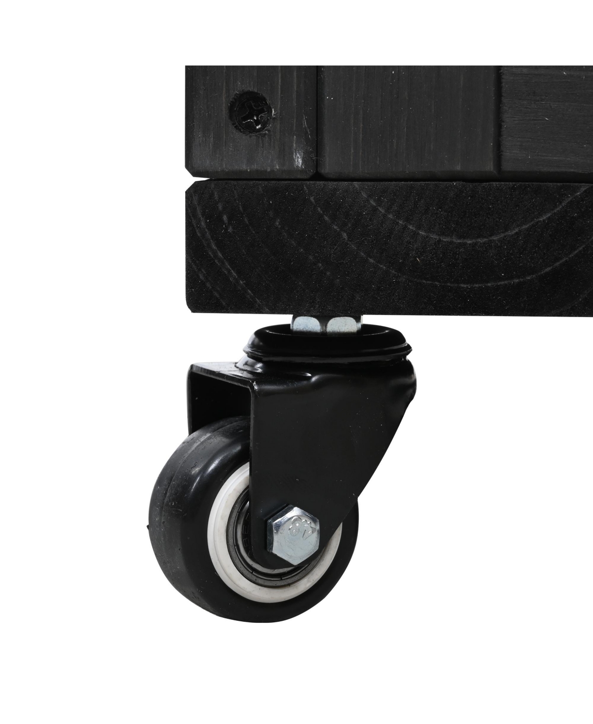 Mondawe Patio Mini Wood Cold Frame, Compact 2 Doors Garden Greenhouse with Wheels