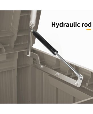 80 Gal. Waterproof Outdoor Resin Storage Deck Box with Lockable Lid